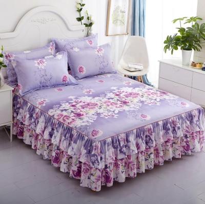 China Home Custom 10 Inch Tailored Drop Wrinkle Waist Dust Ruffle and Beautiful and Luxury Fade Resistant Bed Skirt for sale