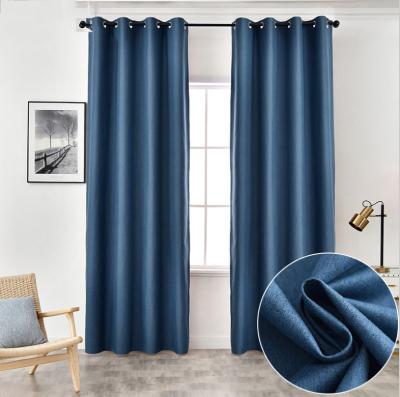 China 100% Blackout Polyester 42W*63L Living Room Blackout Ready Made Curtains With Grommet Construction for sale