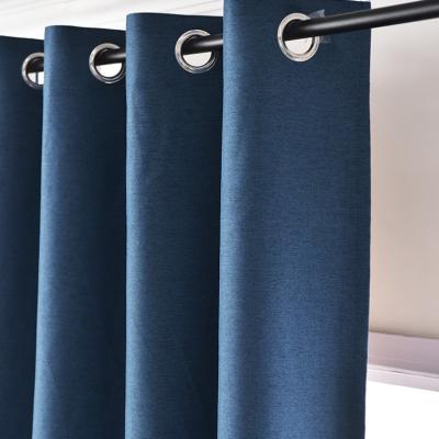 China Blackout Ready Made 42W*63L Wrinkle Free 100% Polyester Blackout Curtains For Living Room for sale