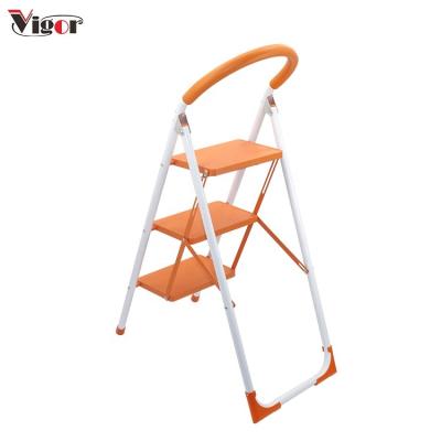 China Folding ladders the owner recommends an orange folding ladder for the kitchen for sale