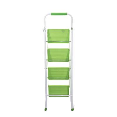 China Contemporary Minimalist Single Ladder Folding Steel Ladder Folding Ladders For Home Use for sale