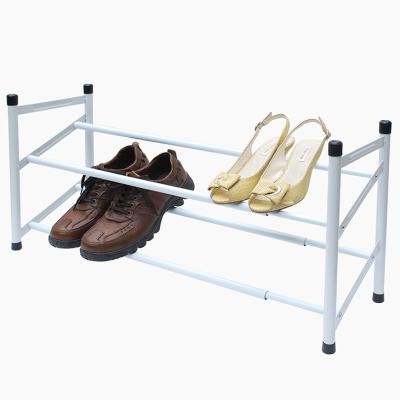 China Cheap price steel 2 layers expandable shoe rack for salon shoe rack for sale