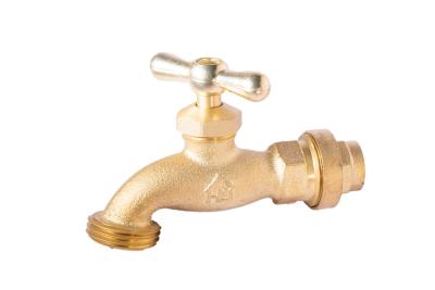 China 3/4 Inch NPT Slow Open T Handle Brass Bibcock Valve Bibb Faucet Valves For American Market Industrial WOG for sale