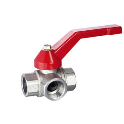 China MB factory Three Ball valves female metal connector NPT BSP thread brass copper ball valve water valve for sale