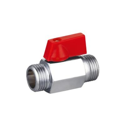 China SS Polished Brass Mini Ball Valve F X F Male Threaded ANSI Standard for sale