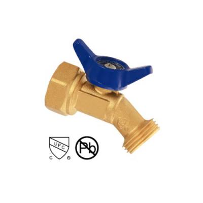 China Manual Brass Hose Bibb Brass Gas Cock Male And Female Threaded With Brass Lock Nut for sale