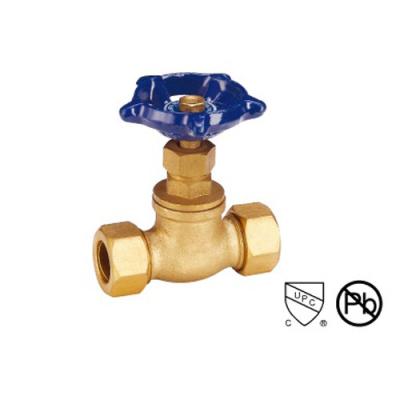 China Female Threaded Brass Stop Valve For Pipe Fitting  1/2″ -3/4″ Straight Through Type for sale