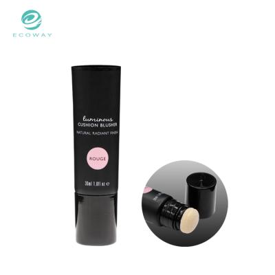 China Cosmetic 30ml sponge applicator squeeze cream empty tube for BB cc foundation for sale