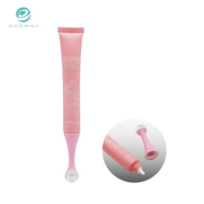 China Special Needle Nose Applicator Nose Applicator Plastic Cosmetic Packaging Soft Cap Tube For Eye Cream for sale