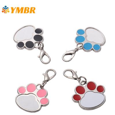 China Cute Dog Paw Keychain of High Quality Metal Keychains Cheapest Wholesale Environmentally Friendly Sublimation for sale