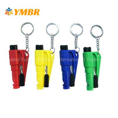 China Factory Wholesale Self-Defense 3 in 1 Bulk Aluminum Window Breaker Self-Defense Cutter Car Seat Belt Stick Key Chain for sale