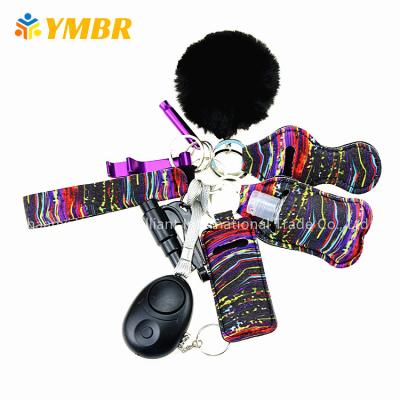 China Waterproof High Quality Multi Function Self Defense Tool Window Breaker Women Key Chain Products Pocket Self Defense Key Chain Set for sale