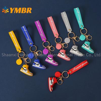 China Wholesale YMBR air 3d mini pvc eco-friendly Jordan Basketball Shoes Sneaker Rubber PVC Sneaker Key Chain for sale