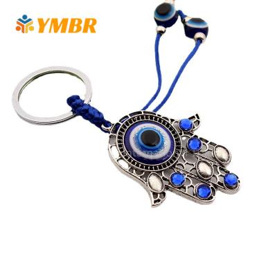 China Boho Trendy Original Gold Owl Butterfly Pendant Evil Eye Glass Key Chain Accessories for sale