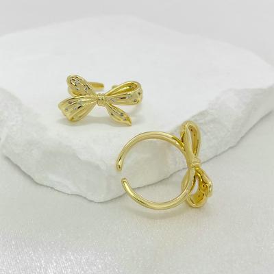 China TRENDY Wholesale Gold Plated Bow Knot Styles Brass Plated Fashion Jewelry Set for sale