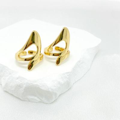 China TRENDY Geometric Hollow Ring Female Fashion Ring for sale