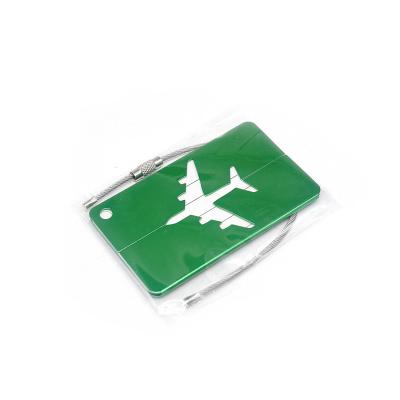 China Custom Aluminum Metallic Aluminum Travel Luggage Tag Suitcase Shape Label Name Label Address Holder Address Holder Flat Tag Travel Kit for sale