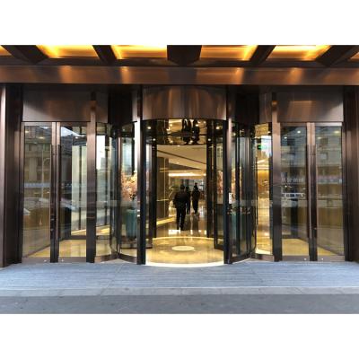 China 2 Wing Automatic Luxury Automatic Revolving Door For Hotel Or Mall for sale