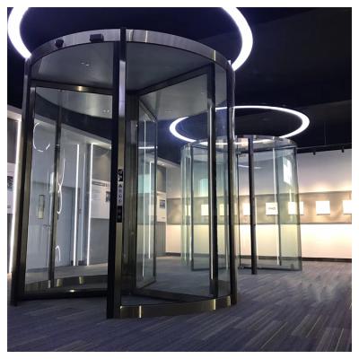 China 2020 hot sale folding screen security antipanic revolving door glass revolving door for commercial building for sale