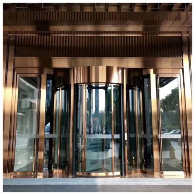 China Durable And Luxury Automatic Automatic Revolving Door With Showcase For Hotel for sale