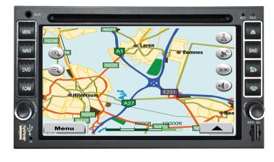 China Universal Auto Navigation Systems DVD GPS Bluetooth Car Radio With Ipoid Internet for sale