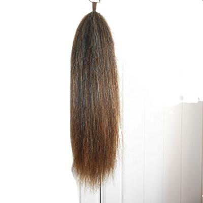 China Natural Dark Tapered or Blunt Cut Chestnut (Sorrel) Horse Hair Fake Tails and 75cm Double Thick Horse Hair Extensions For Sale for sale