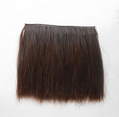 China Turn on Toy Dark chestnut color efted 40-70cm rocking ponytail and mane weft made of real horse hair by hand for sale