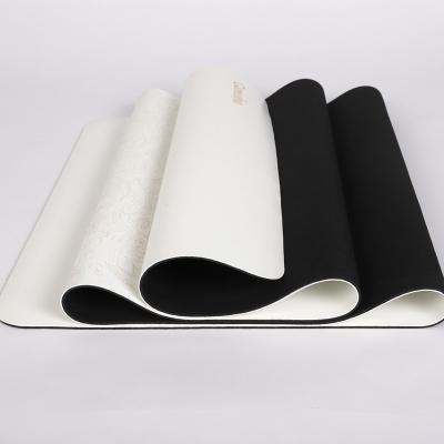 China Eco - Friendly Custom Sublimation Printed Natural Rubber White PU Yoga Mat for sale