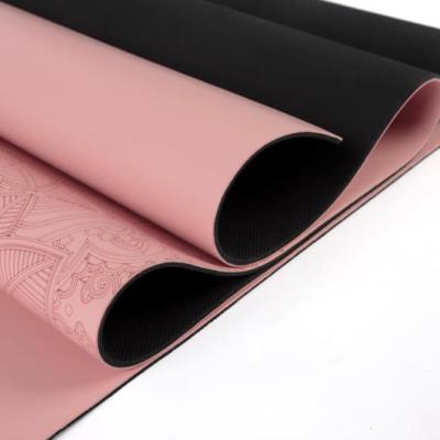 China /grippiest Non-slip Premium Biodegradable Nature Texture Rubber Yoga Mat for sale