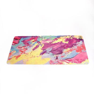 China Power Grip Custom Print Eco Friendly Natural Rubber Microfiber Suede Foldable Yoga Mat for sale