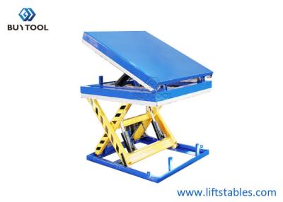 China 30 Degree Mobile Hydraulic Scissor Lift And Tilt Table Cart 1300x1200mm for sale