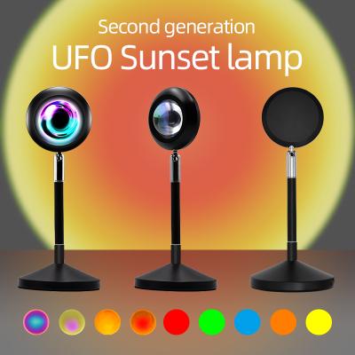 China USB & Type C USB Input Rainbow UFO RGB Light Projector Sunset Power Plug One Ambient Lamp for sale