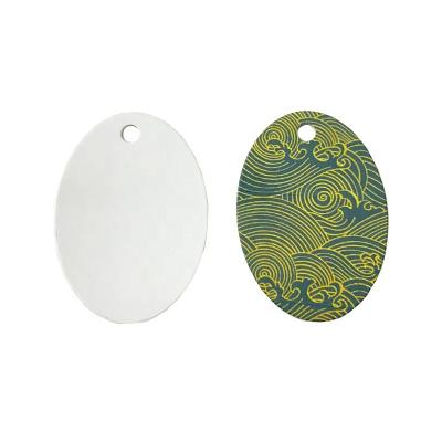 China Europe Fashion DIY Keychains Printable Sublimation Pet Tags Jewelry Accessories Oval Earrings for sale