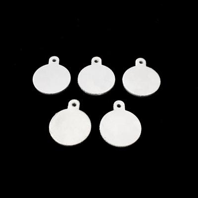 China Europe 27mm Dog Pups Blank Sublimation Aluminum Metal Round Blank Tags Double-sides Blanks Pet Tag for sale