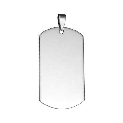 China Europe 50x28x1.8mm Customized Stainless Steel Dog Tag Collar Charm Engraved Blank Metal Tags for sale