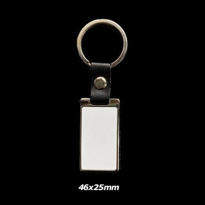 China High Quality Printable Sublimation Europe DIY Metal Zinc Leather Buckle Keychains for sale