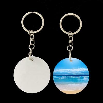 China Europe Sublimation Blank Thermal Transfer Keychains Double-sides Print Sublimation Blank Keychains Dog Tag for sale