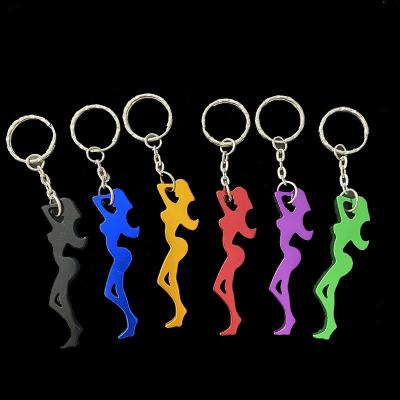 China OEM Viable Factory Customized Beauty Shaped Aluminum Bottle Opener Palm Keyrings Promotional Gifts Keychains for sale