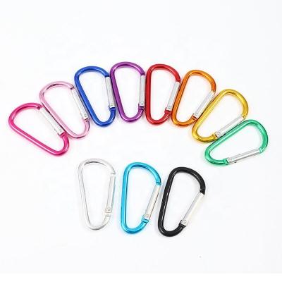 China For Disinfector Hot Sale Camping Outdoor Hook/Bag Hook/Bottle Hook Small 5#D Shaped Metal Aluminum Carabiner Hook For Sports Bags Disinfector Accessories for sale