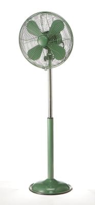 China 30cm 40W Antieke Retro Vloerventilator 4 Aluminiumblad 3 Snelheidsac Kopermotor Te koop