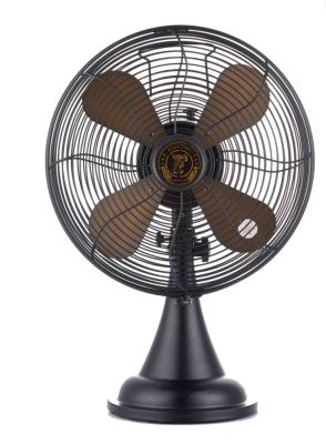 Chine 110V bronze de fan de bureau en métal de 12 pouces rétro avec la rotation élevée de moteur de cuivre à vendre