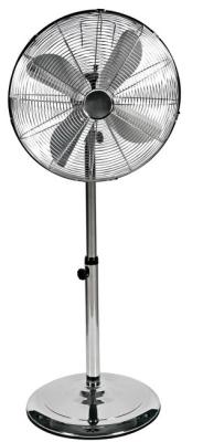 China 18 Inch High Velocity Retro Standing Fan Industrial Grade Chrome Grill Base for sale