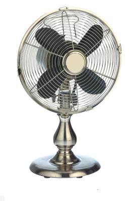 China High Speed Oscillating Personal Electric Fan 12 Inch Adjustable Tilt Brush Nickel for sale