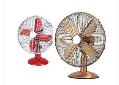 China Strong Wind Retro Desk Fan Air Cooling With Stand Foot Base 50HZ for sale