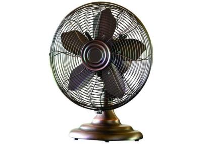 China 12 Inch Electric Retro Metal Tabletop Fan Air Cooling 4 Blade 120v Ce Certificate for sale