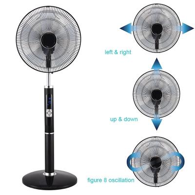 China Super 8 Digital 16 Inch Remote Control Figure 8 Oscillating Fan Black / Grey / White for sale