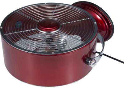 China 30W Red Retro Metal Fan With 2 Speed Safety Metal Grill Silent Wind for sale