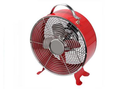 China Air Cooling 9 Inch Metal Round Retro Table Fan With 2 Speed Rocker Switch for sale