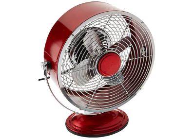 Chine Rouge ventilateur électrique portatif de cru de 9 pouces/fan circulatrice de Tableau air à deux vitesses rétro à vendre