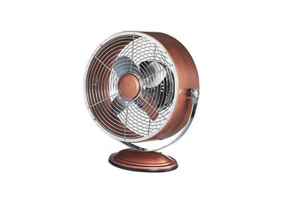 China De sterke Ventilator van het Wind Antieke Retro Bureau met de Stop van 4 PCs-Ijzersbladen VED Te koop